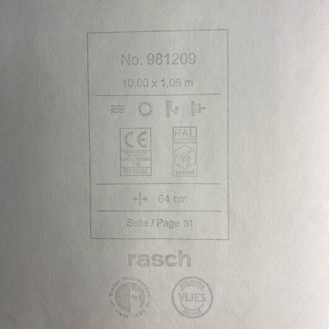 Обои виниловые на флизелиновой основе Rasch My Cottage бежевые 1,06 х 10,05м (981209)