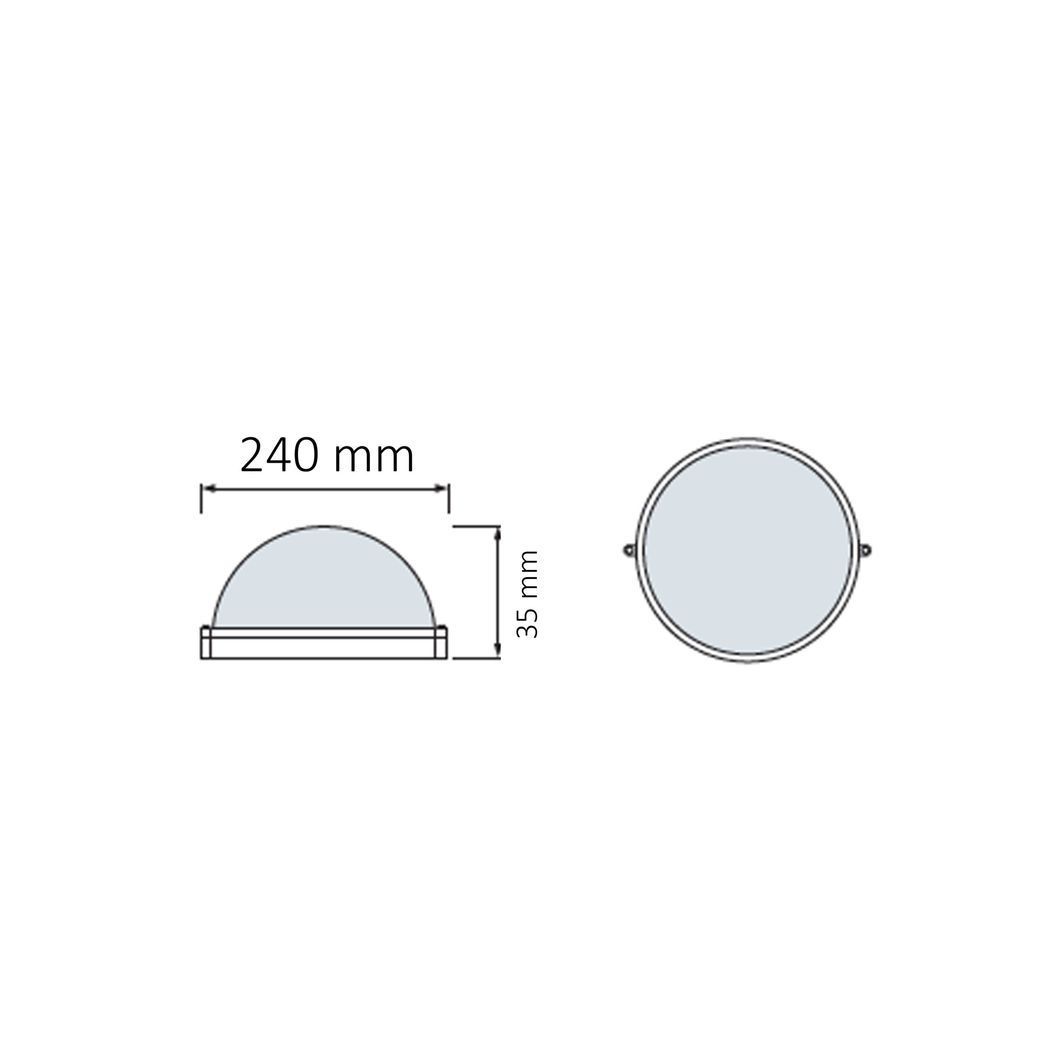 Светильник потолочный белый NORTON-36 LED 36W IP65 6400K 3600lm 160-265v d-240 (071-016-0036)