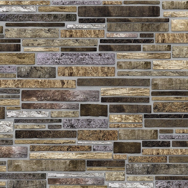 Панель стеновая декоративная пластиковая камень ПВХ "Пластушка Серая" 977 мм х 496 мм (ПС1), Серый, Серый