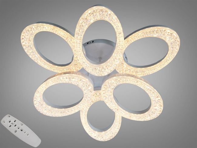 Стельова LED люстра біла 33W 3 модулі пульт 6 м&sup2;