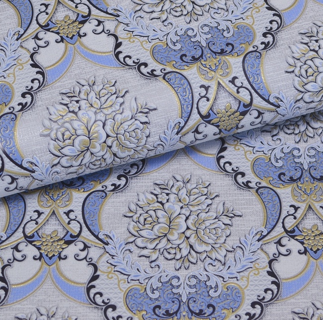 Шпалери вінілові на паперовій основі Слов'янські шпалери Comfort В53,4 Еустома блакитний 0,53 х 10,05м (5724-03)