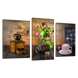 Модульная картина DK Place Кофе и тюльпаны  3 части 53 x 100 см (534_3)
