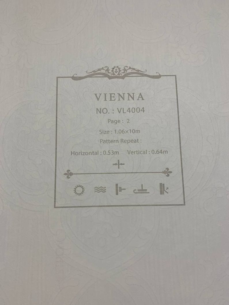Обои виниловые на флизелиновой основе Vienna красно-Золотистый 1,06 х 10,05м (VL4004)