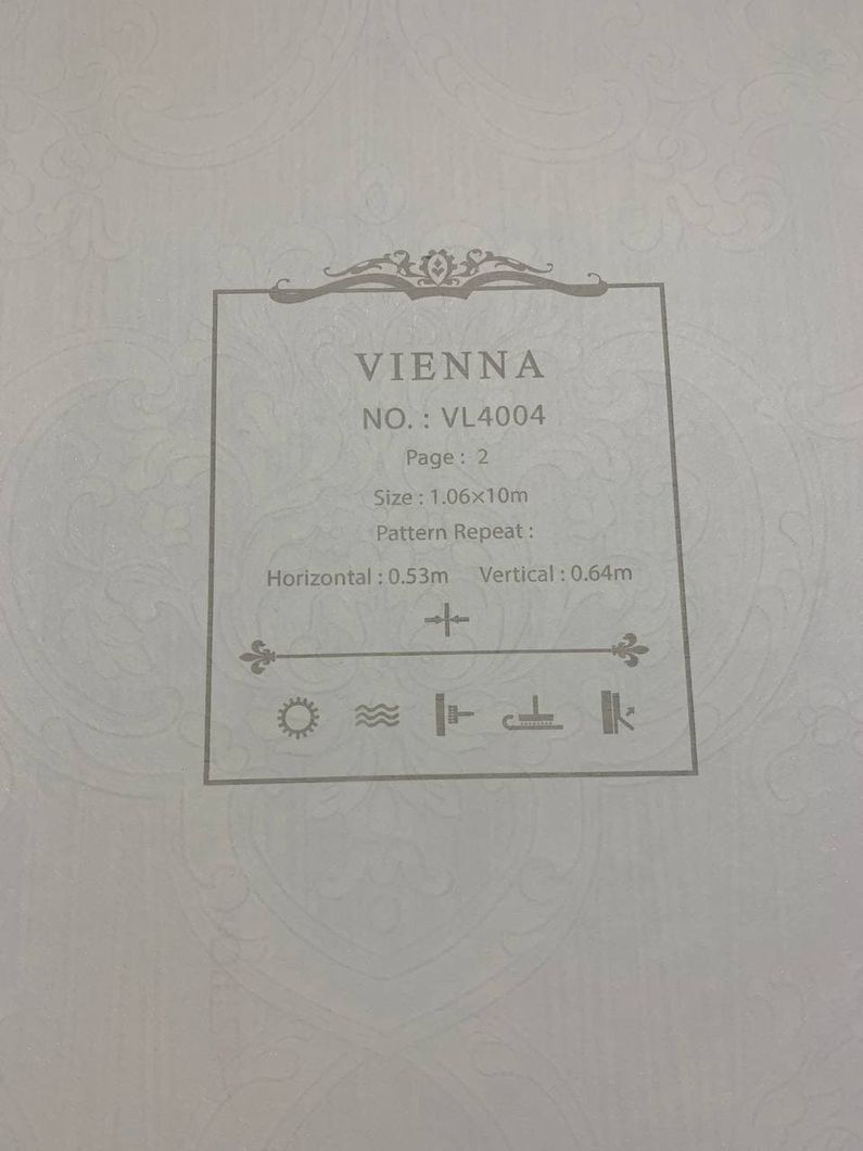 Обои виниловые на флизелиновой основе Vienna красно-золотистый 1,06 х 10,05м (VL4004)