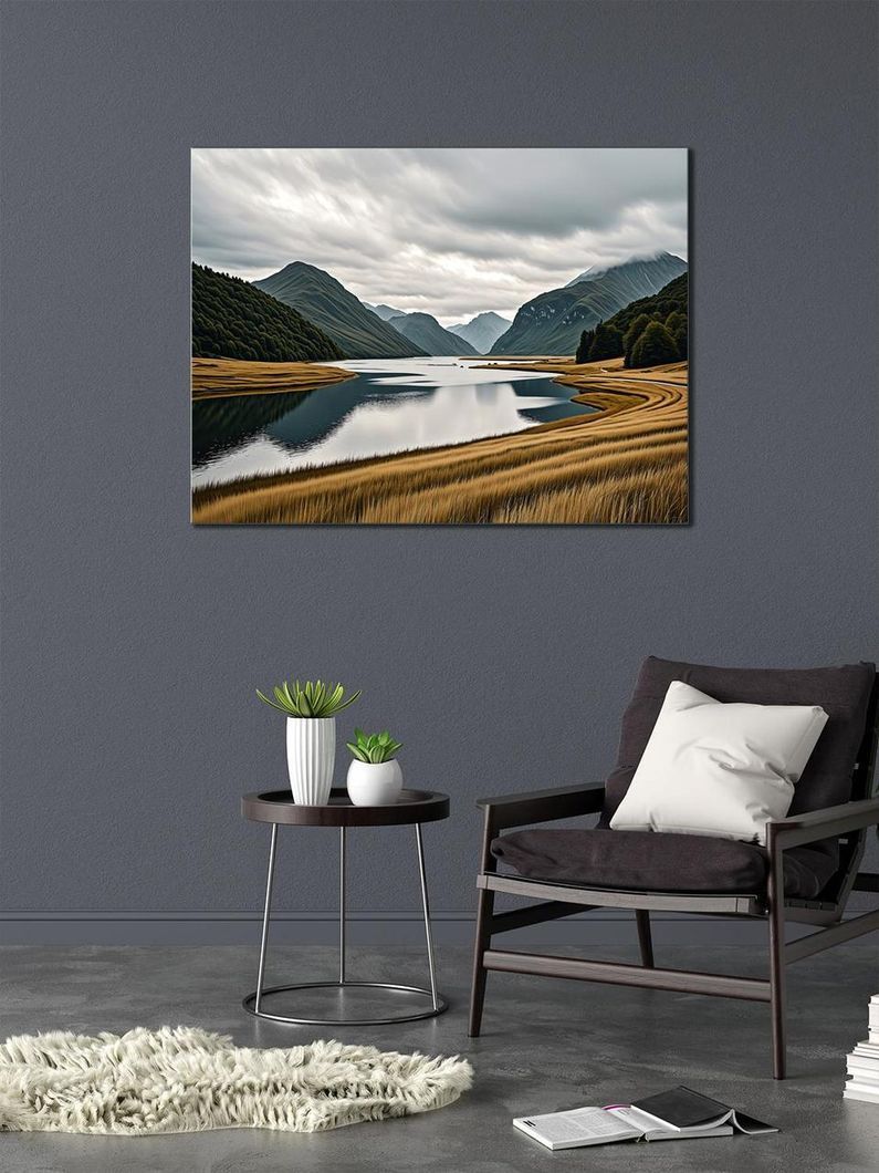 Картина на холсте МАKO " Тихое горное озеро " 50x70 см MK10531_5070