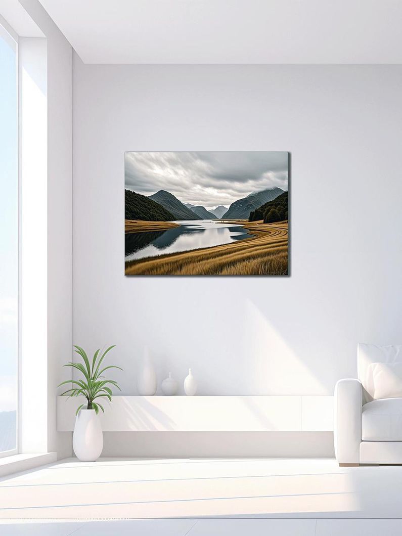 Картина на холсте МАKO " Тихое горное озеро " 50x70 см MK10531_5070