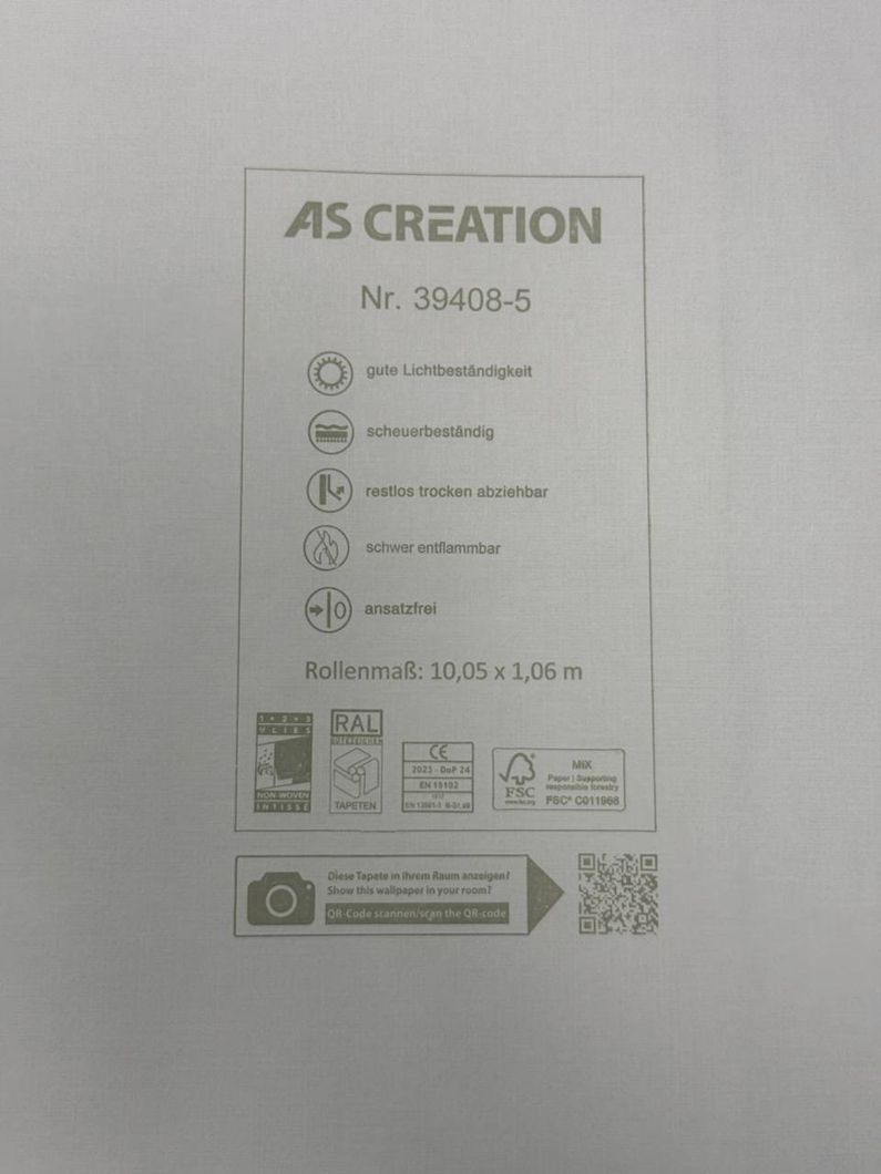 Обои виниловые на флизелиновой основе бежевые AS Creation Royal Botanic 1,06 х 10,05м (39408-5)