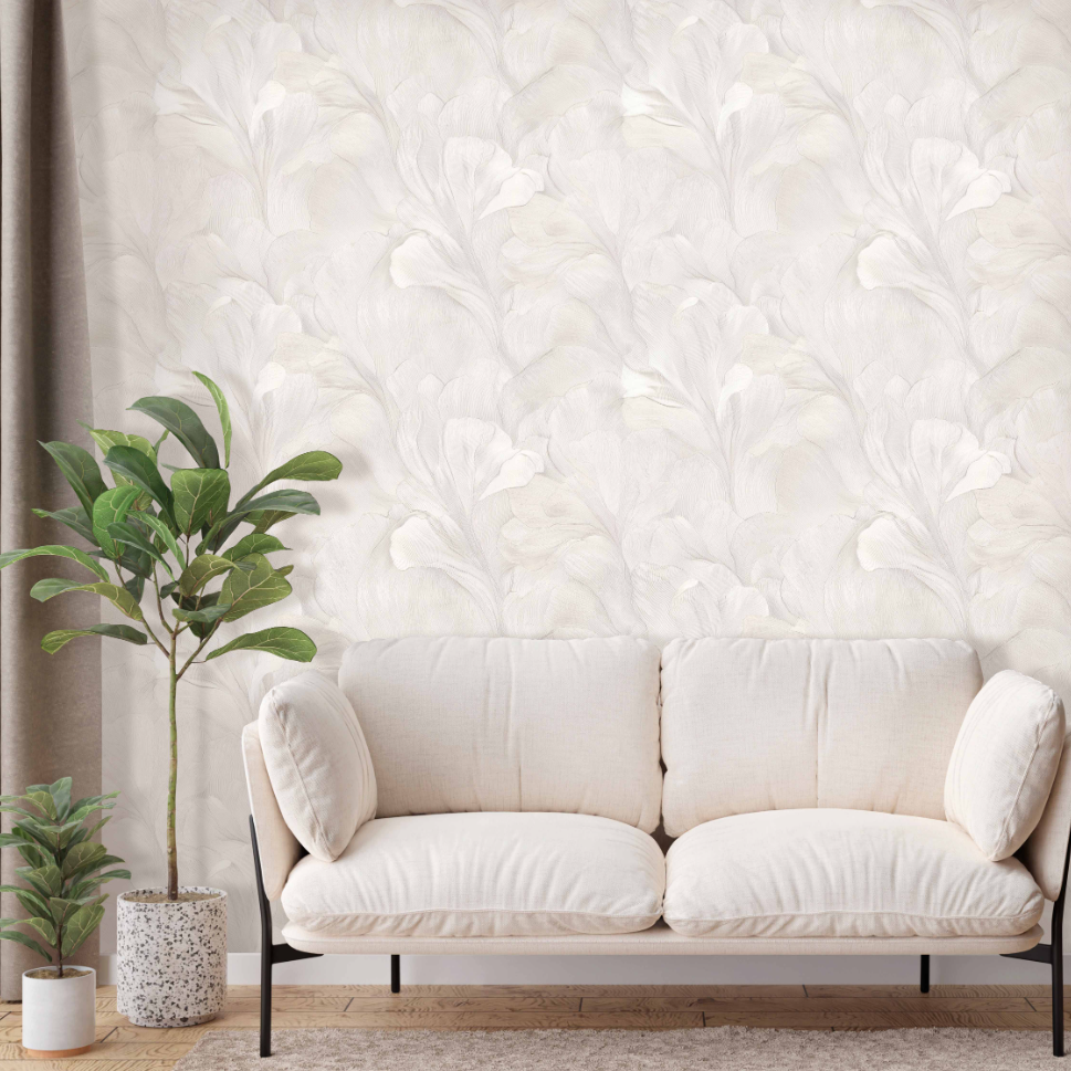 Обои виниловые на флизелиновой основе голубые Ирис Славянские обои В121 Elegance 1,06м х 10,05м (2403-03)