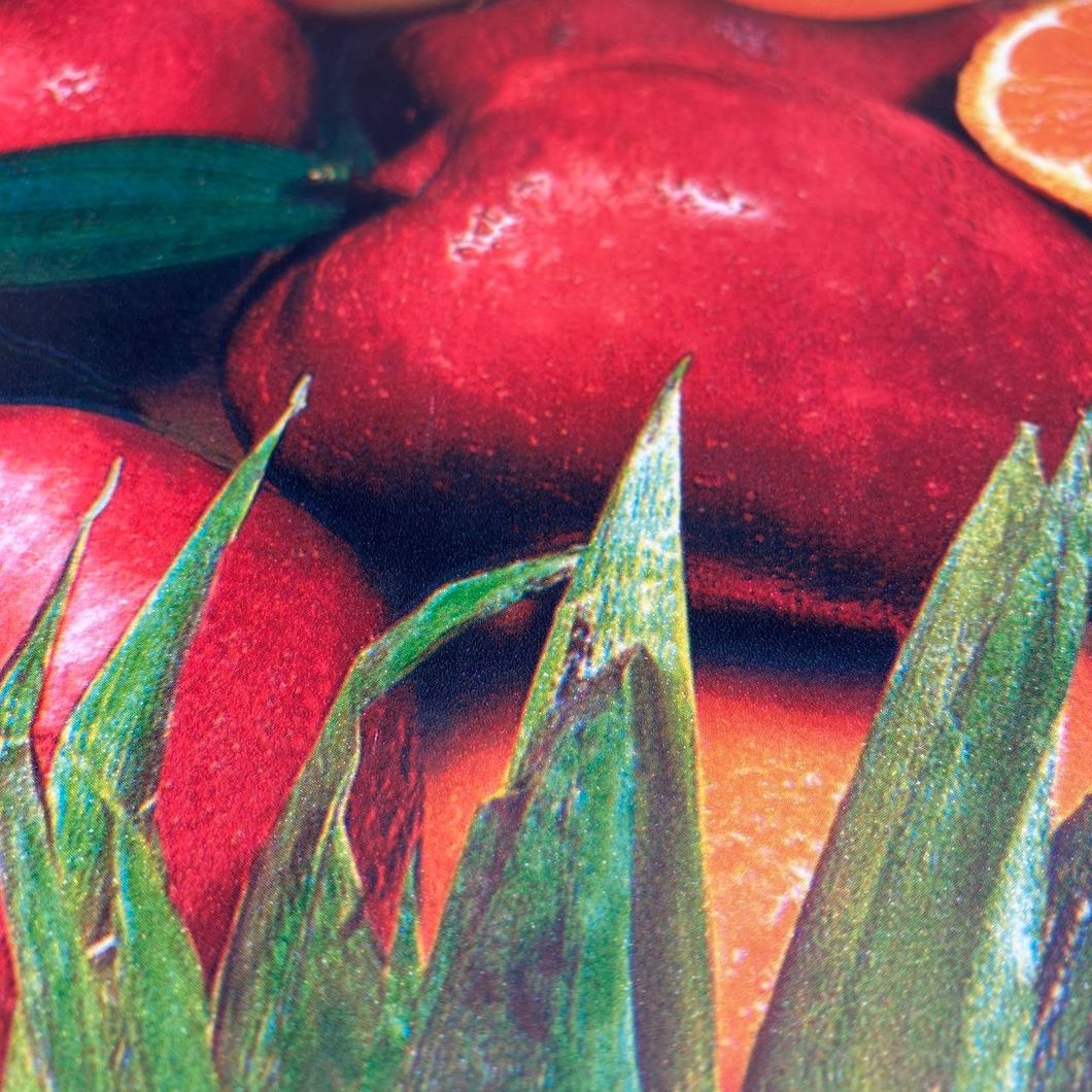 Клеенка на стол ПВХ на основе фрукты 1,4х1м (100-322), Красно-коричневая, Красно-коричневый