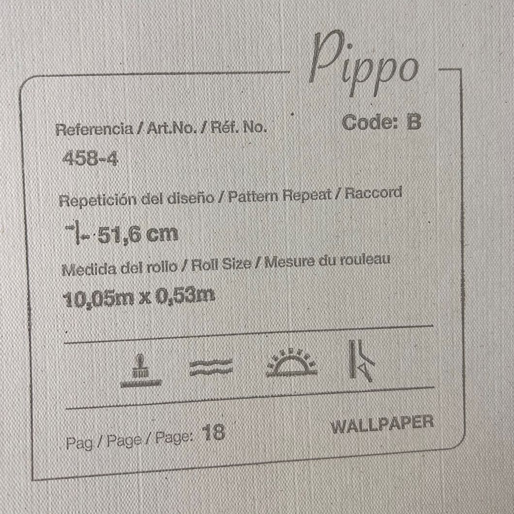 Обои бумажные ICH Pippo серый 0,53 х 10,05м (458-4)