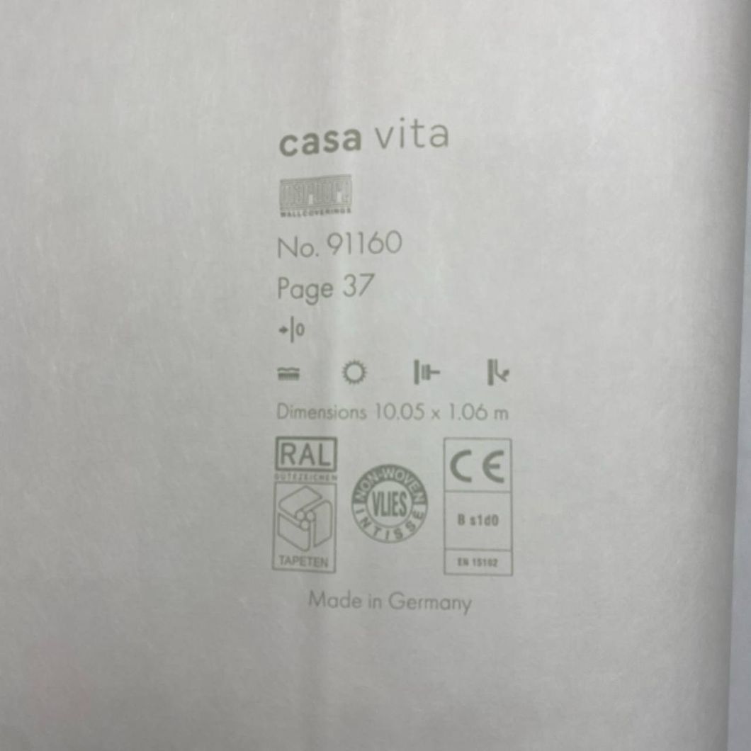 Обои виниловые на флизелиновой основе бежевые Marburg Casa Vita 1,06 х 10,05м (91160)