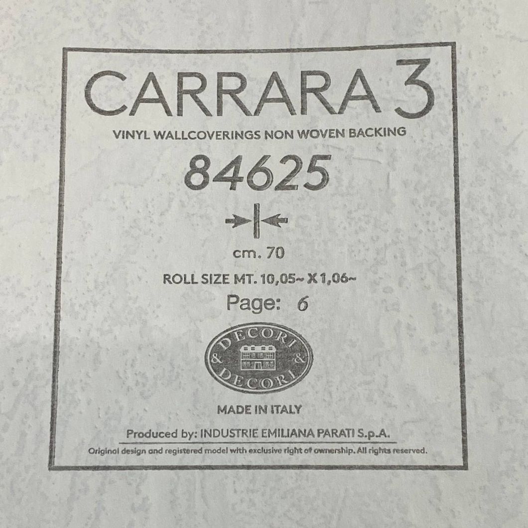 Обои виниловые на флизелиновой основе Emiliana Parati Carrara тёмно-бежевый 1,06 х 10,05м (84625)