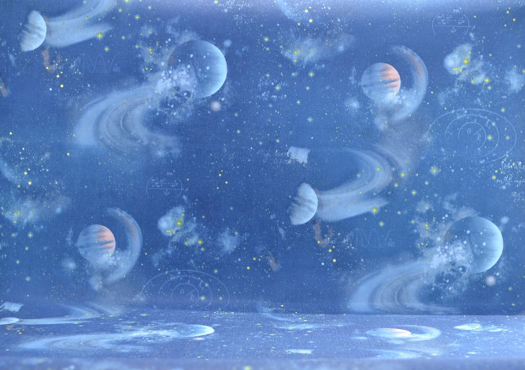Шпалери вінілові на флізеліновій основі Vinil ЕШТ Космос Декор синій 1,06 х 10,05м (5-1351)
