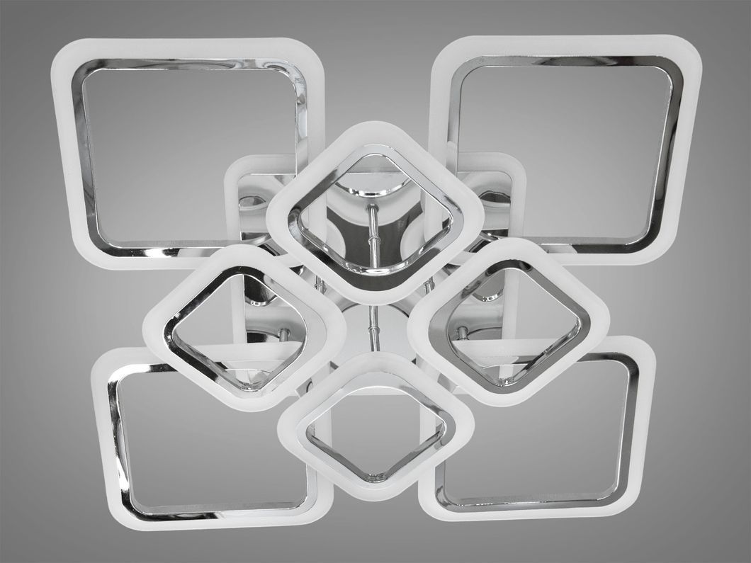 LED-люстра с диммером и цветной подсветкой, цвет хром, 115W