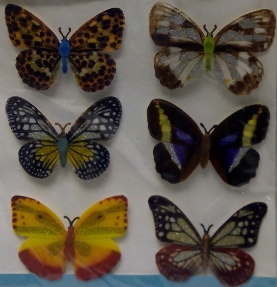 Наклейка декоративна 3D Метелики об'ємні (106370)