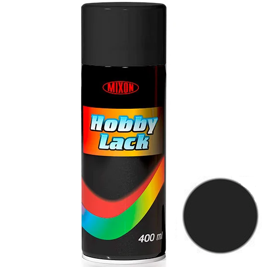 Краска спрей HOBBY LACK 400 мл черный матовый цвет №50 (205358), Черный, Черный