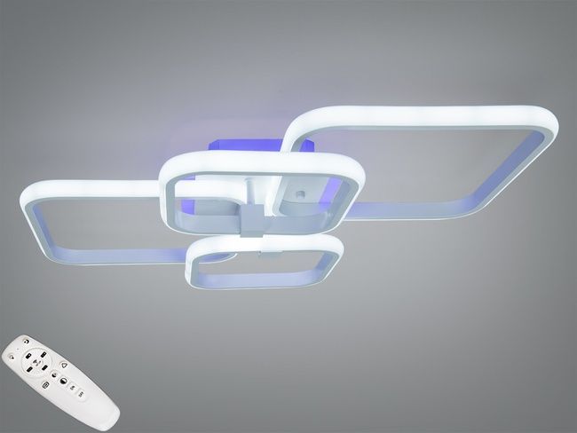 Стельова LED люстра Квадрати біла 85W димер