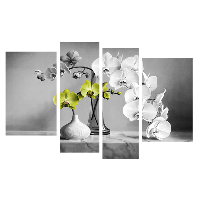 Картина модульна 4 частини Квіти у вазі 80 х 120 см (8335-K-629/2)