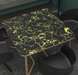 Клейонка на стіл силіконова м'яке скло без основи Чорний мрамор прозорий 0,6 х 1м (100-309), Черный, Чорний