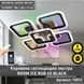 Смарт люстра керована світлодіодна ROOM ICE RGB 6S 70 Вт SMART 380x380x75 мм Чорна, прозорий; чорний