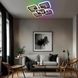 Смарт люстра керована світлодіодна ROOM ICE RGB 6S 70 Вт SMART 380x380x75 мм Чорна, прозорий; чорний