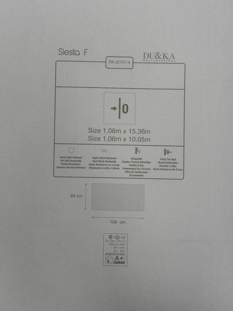 Шпалери вінілові на флізеліновій основі бежеві DUKA Selective 1,06 х 10,05м (32751-4)