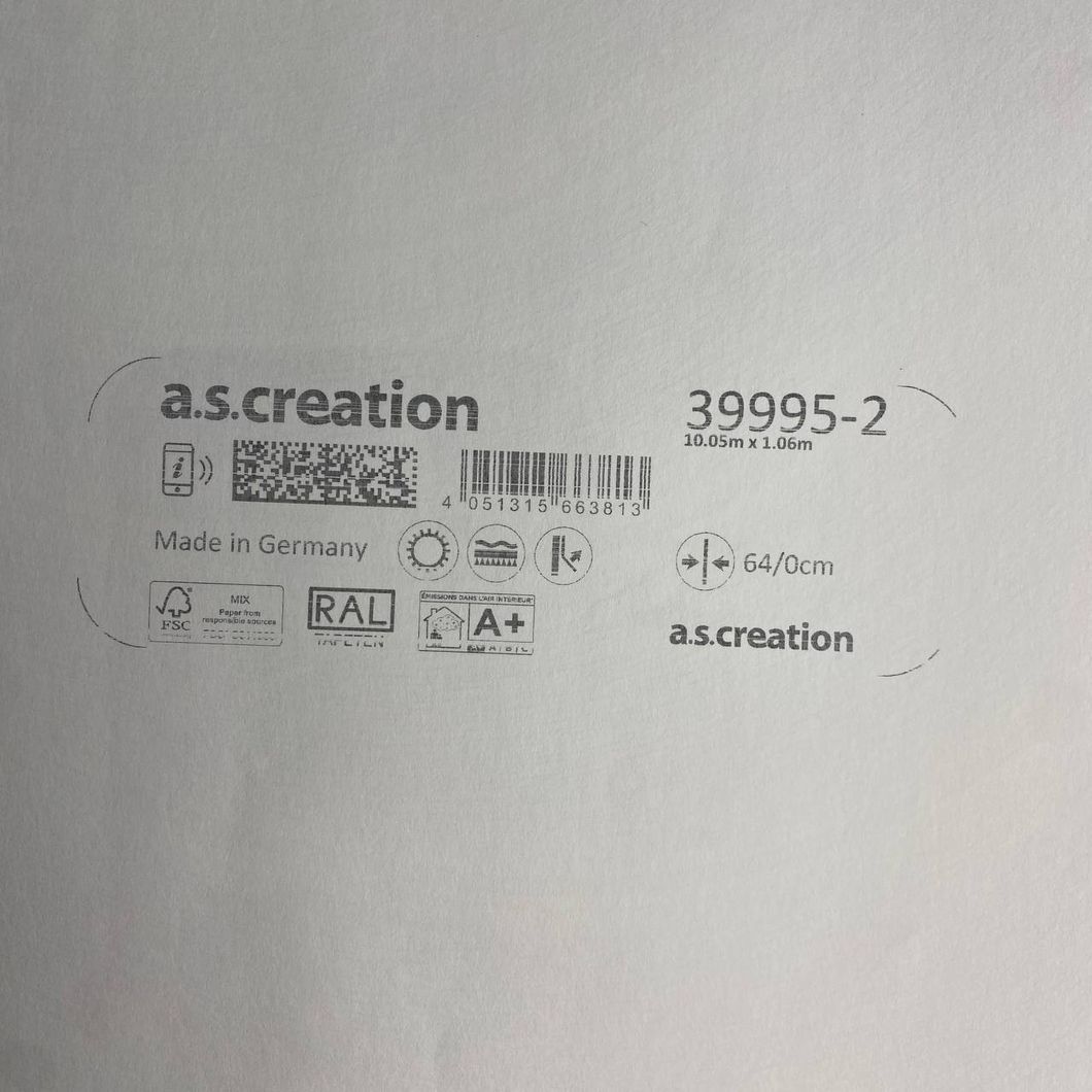 Шпалери вінілові на флізеліновій основі AS Creation Deluxe світло-бежевий 1,06 х 10,05м (39995-2)