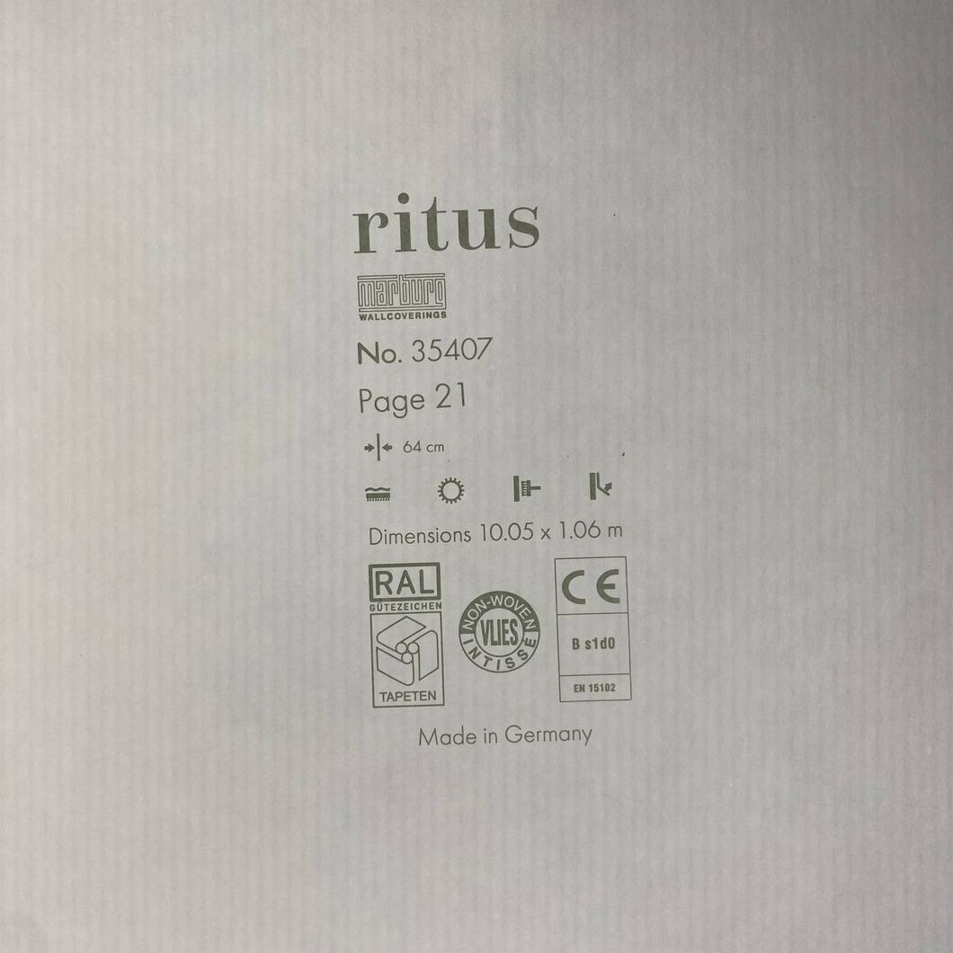 Обои виниловые на флизелиновой основе Marburg Ritus Синие 1,06 х 10,05м (35407)