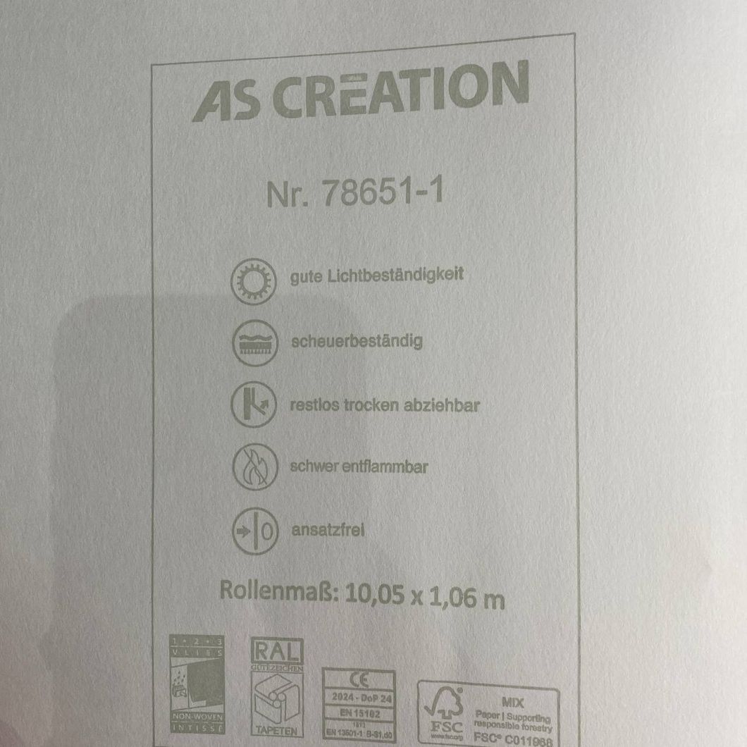 Обои виниловые на флизелиновой основе AS Creation Elite белый 1,06 х 10,05м (78651-1)