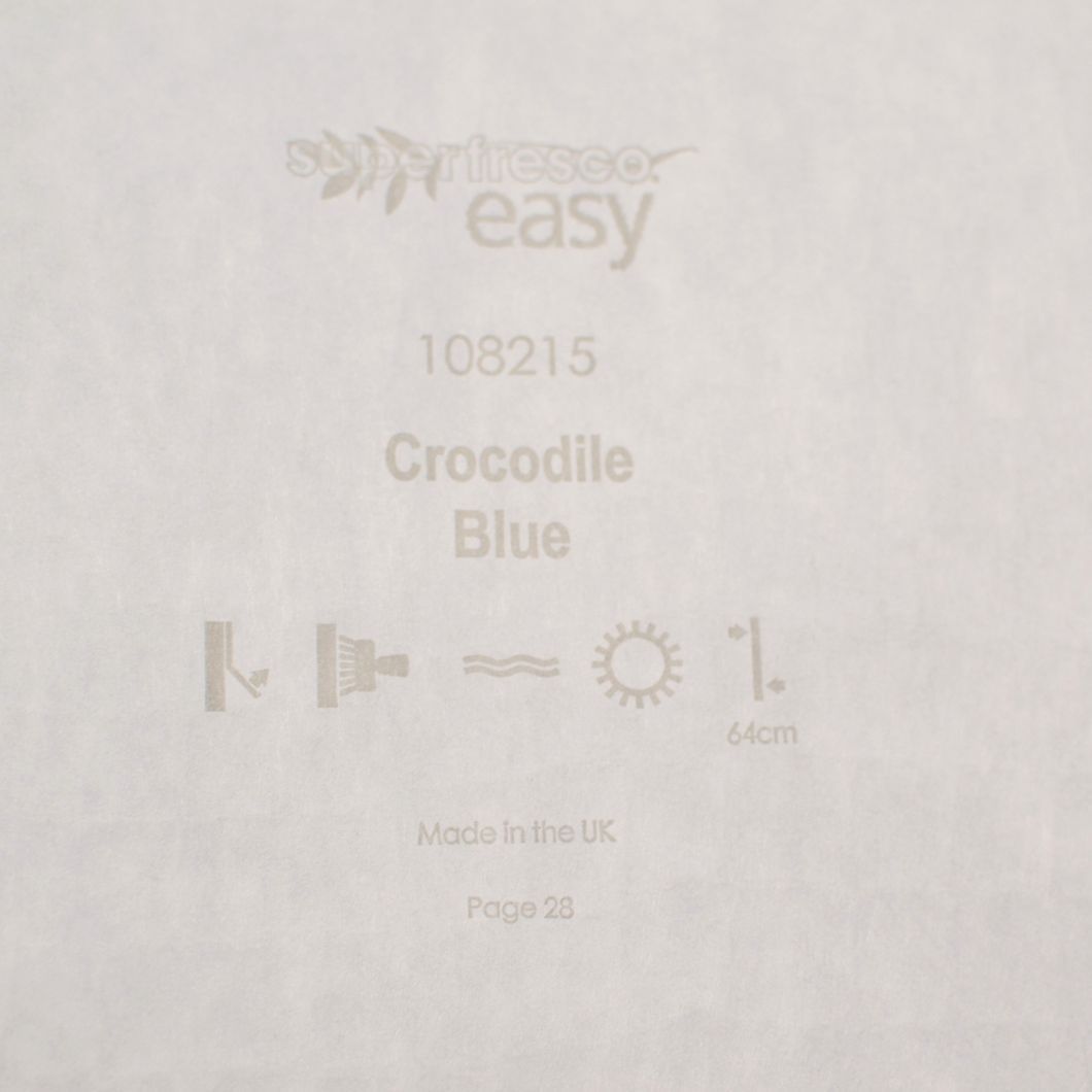 Обои виниловые на флизелиновой основе Superfresco Easy Crocodile Blue cиний 0,53х10,05 (108215)