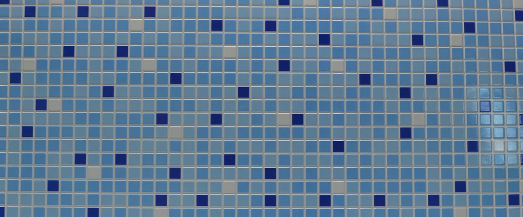 Панель стінова декоративна пластикова мозаїка ПВХ "Мікс синій" 956 мм х 480 мм (70С), Блакитний, Блакитний