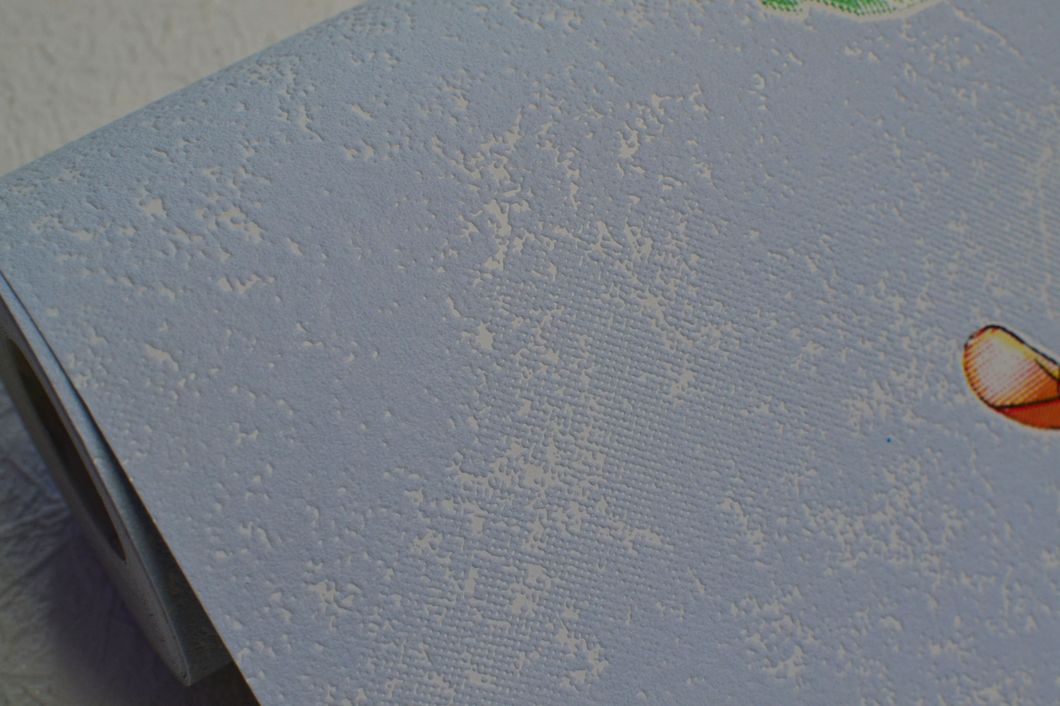 Обои виниловые на бумажной основе Vinil ВКС Зайчики декор голубой 0,53 х 10,05м (5-1337)