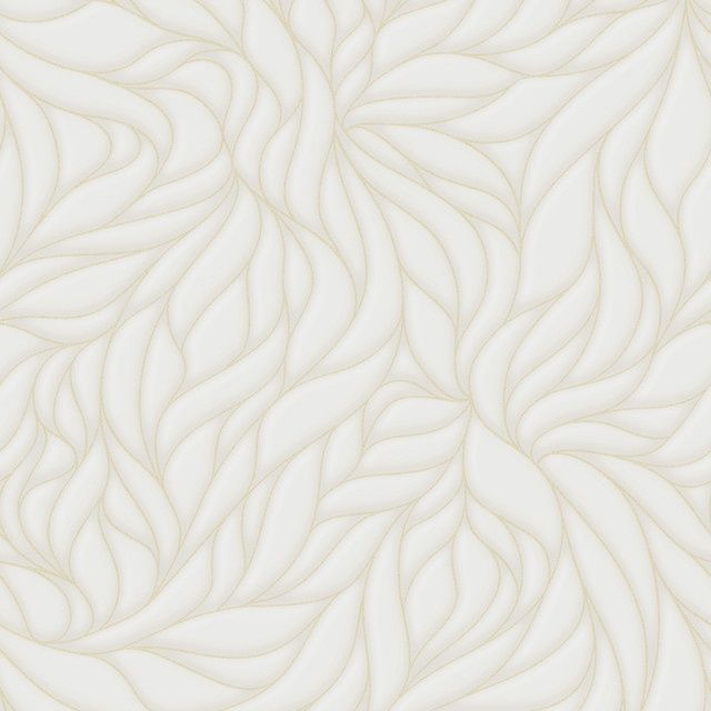 Обои виниловые на флизелиновой основе SINTRA Bloom Leaves светло-бежевые 1,06х10,05м (452912), Светло-бежевый, Светло-бежевый, +