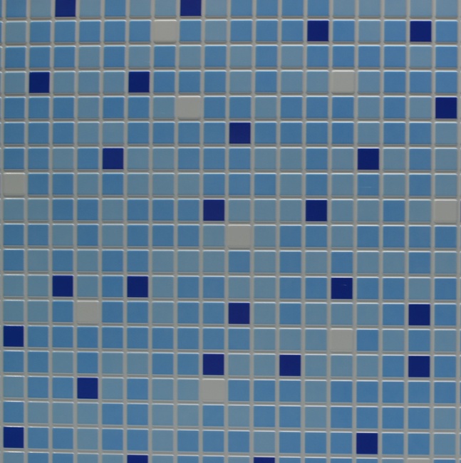 Панель стеновая декоративная пластиковая мозаика ПВХ "Микс синий" 956 мм х 480 мм (70С), Голубой, Голубой
