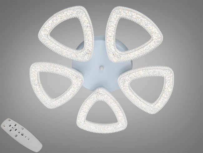 Стельова LED люстра Diasha чорна 53W пульт