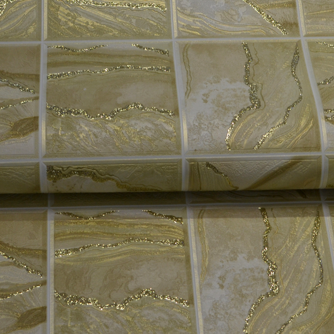 Шпалери вінілові на паперовій основі супер мийка Слов'янські шпалери Expromt В49,4 Золотистий 0,53 х 10,05м (5794-05)