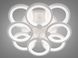Біла люстра led кільця з дімером та LED підсвічуванням, 150W