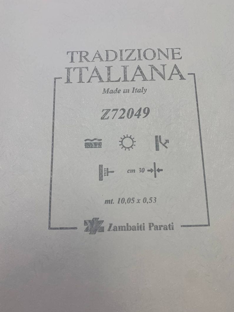 Шпалери вінілові на флізеліновій основі Zambaiti Parati Tradizione Italiana сіро-бежевий 0,53 х 10,05м (Z72049)