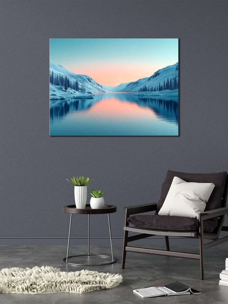 Картина на холсте МАKO " Зимнее озеро" 50x70 см MK10537_5070