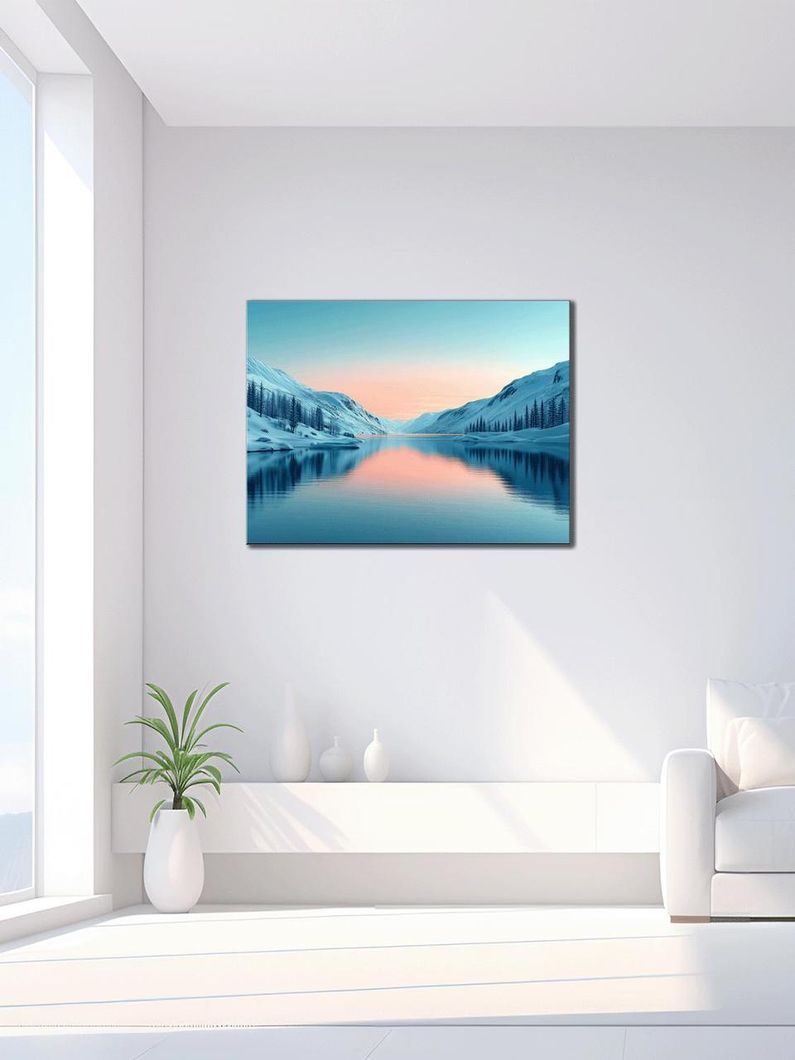 Картина на холсте МАKO " Зимнее озеро" 50x70 см MK10537_5070