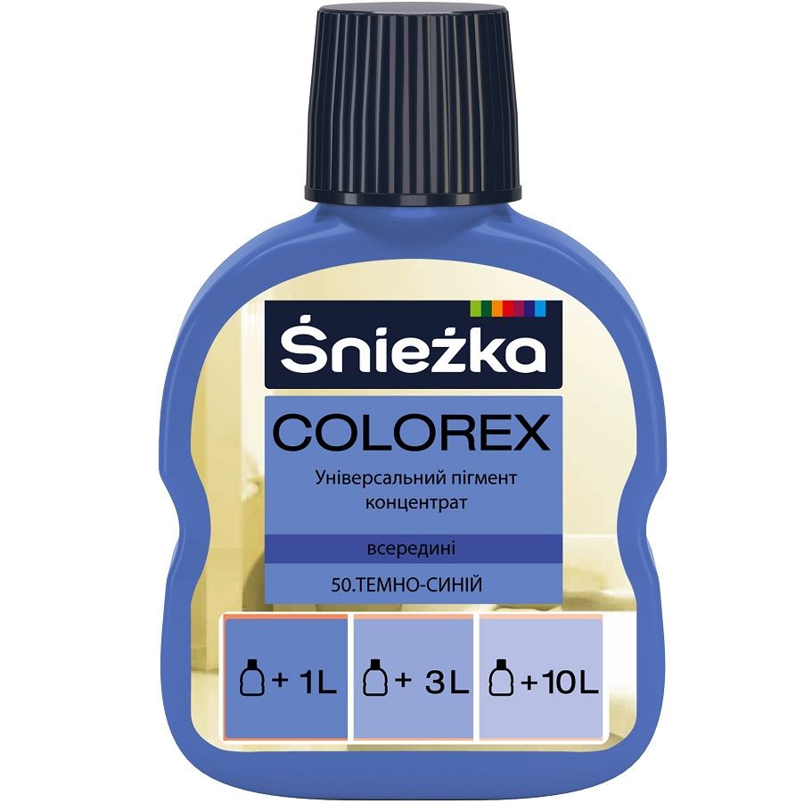 Универсальный пигментный концентрат Colorex Sniezka 50 тёмно-синий 100 мл (103724), Синий, Синий