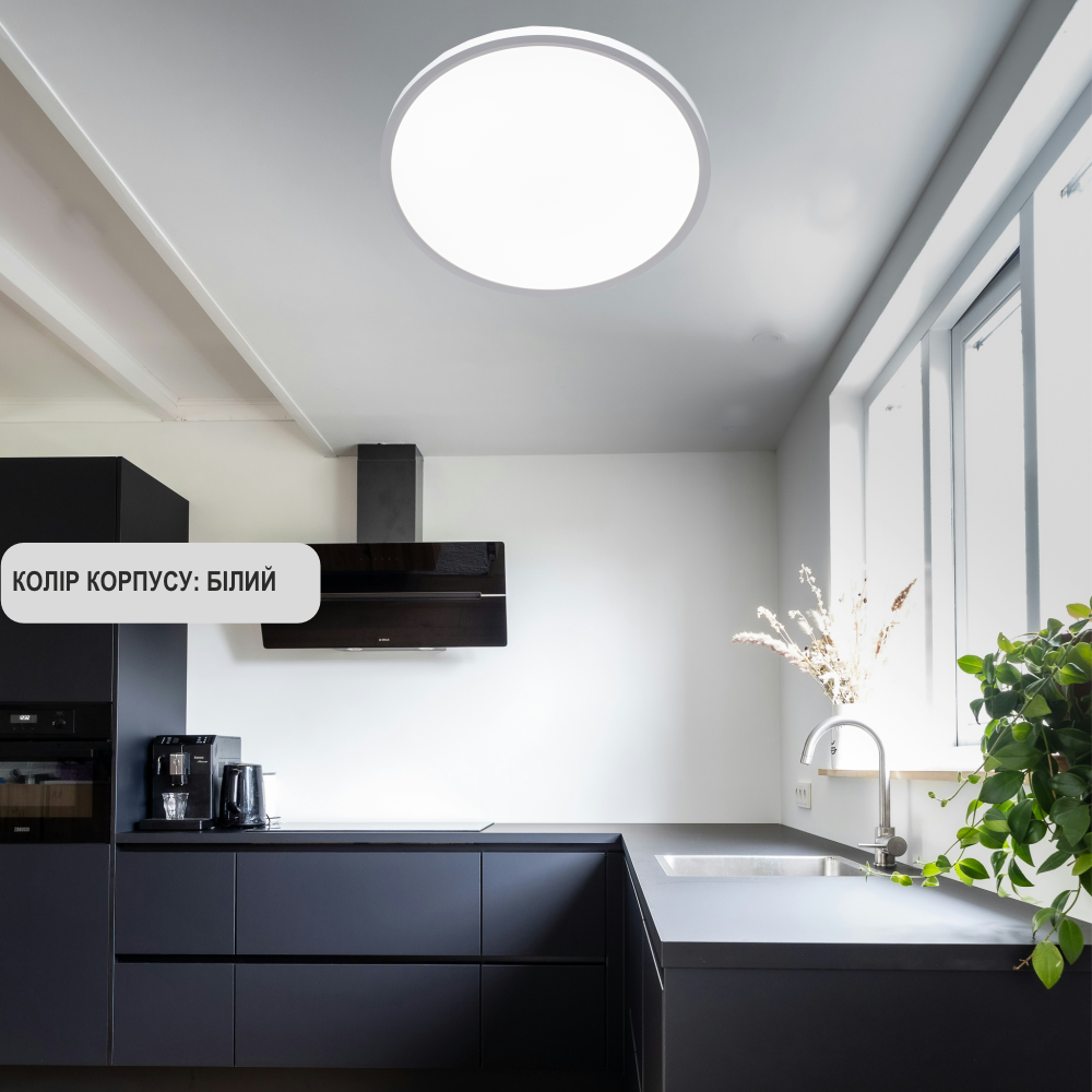 Накладной светодиодный светильник OKO 54W R-ON/OFF 400&times;25-WHITE-220-IP20 Управляется выключателем (без пульта), Білий