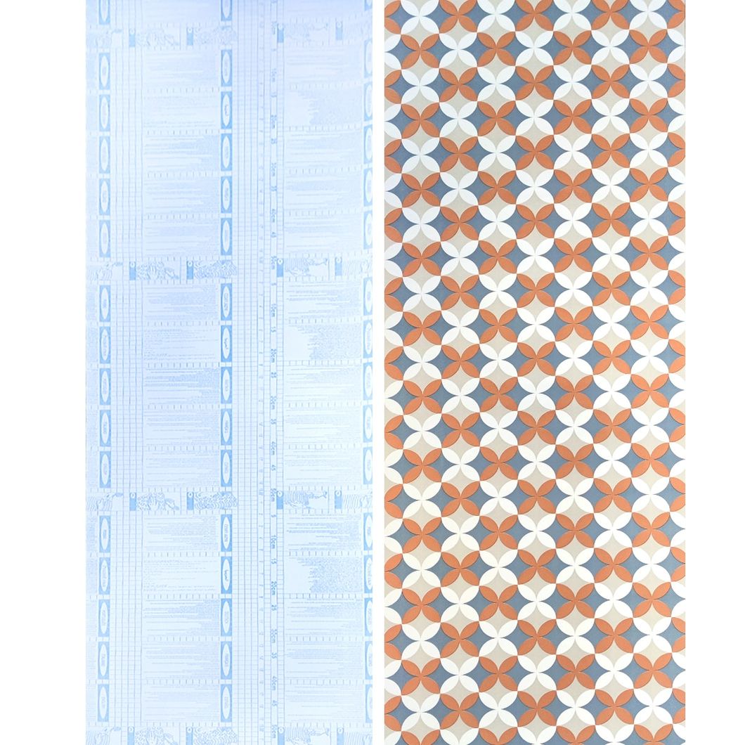Самоклеющаяся декоративная пленка оранжевые цветы 0,45Х10М (KN-X0068-6), Оранжевый, Оранжевый
