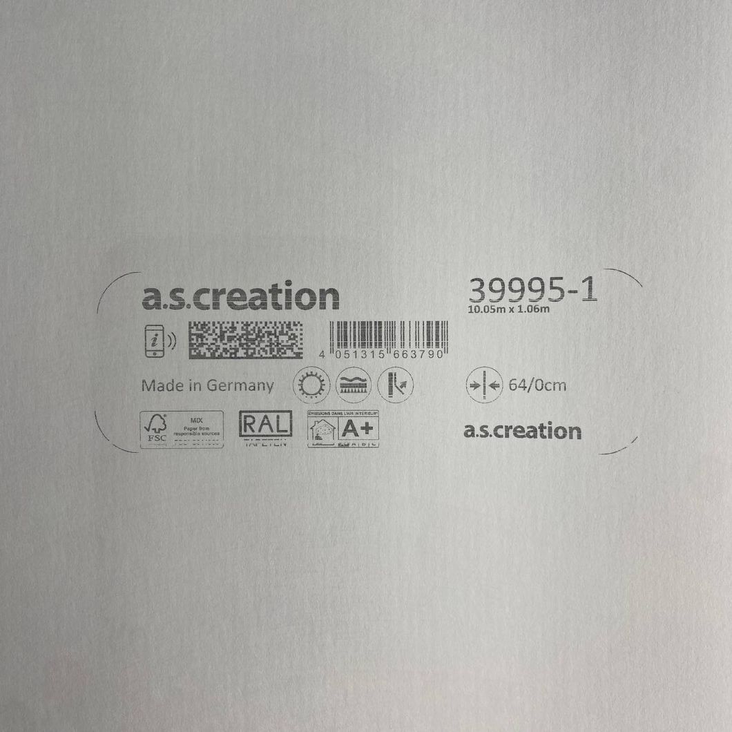 Обои виниловые на флизелиновой основе AS Creation Deluxe светло-бежевый 1,06 х 10,05м (39995-1)