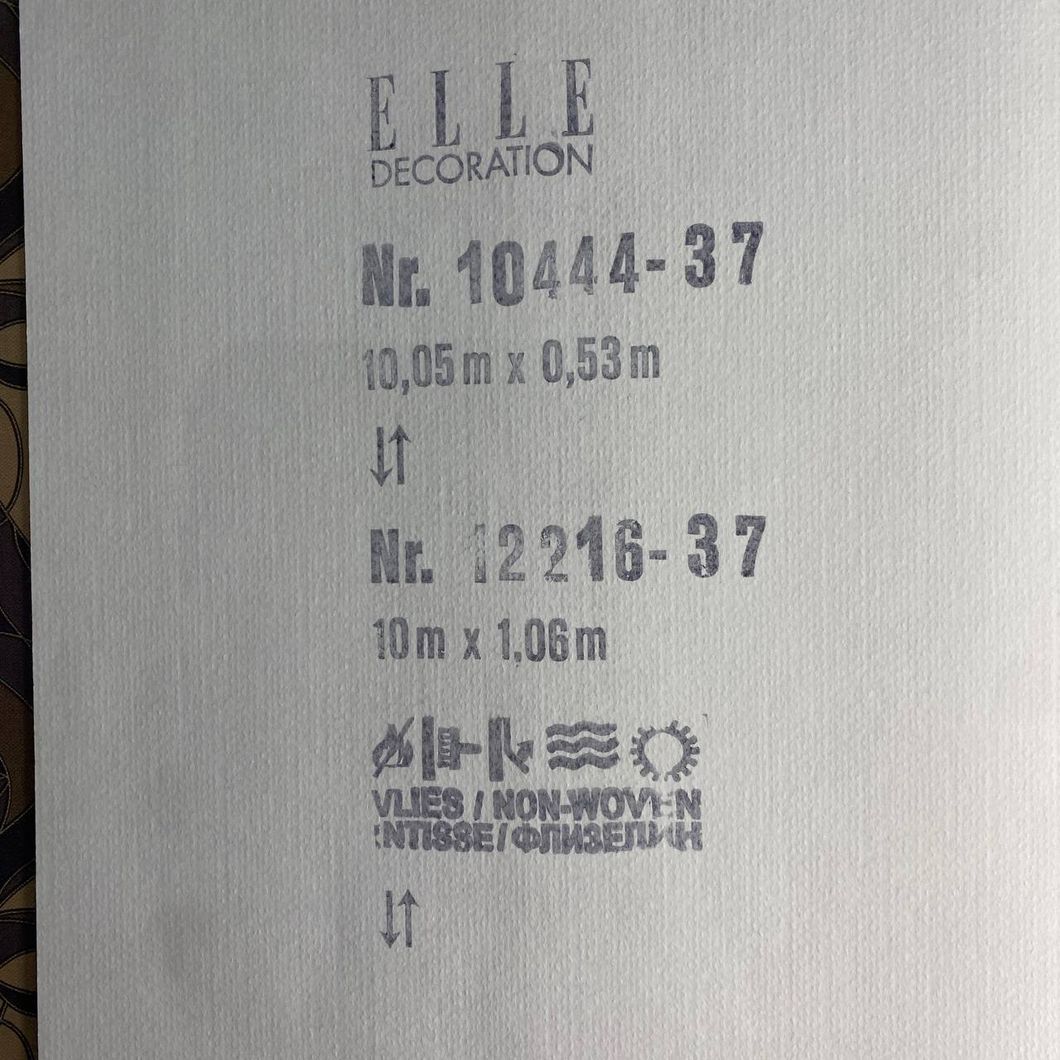 Обои виниловые на флизелиновой основе Erismann Elle 4 черный 1,06 х 10,05м (12216-37)
