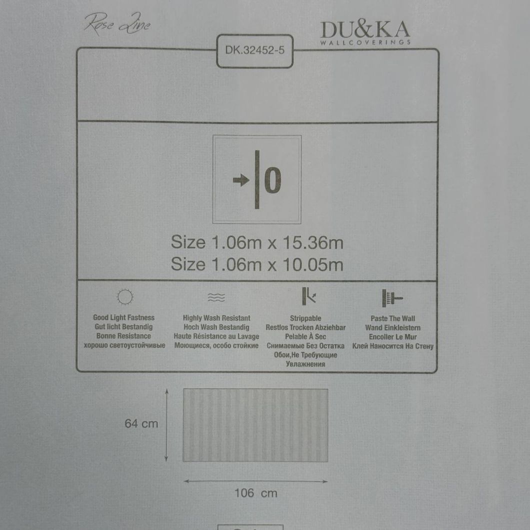 Обои виниловые на флизелиновой основе Duka LifeStyle зеленые 1,06 х 10,05м (32452-5)