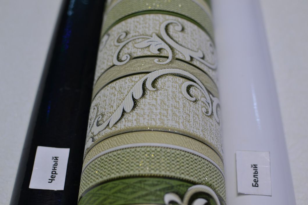 Обои виниловые на бумажной основе Славянские обои B58,4 Либерти зелёный 0,53 х 10,05м (336 - 04)