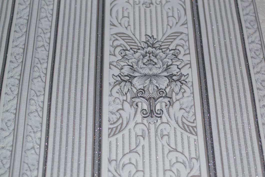 Шпалери вінілові на паперовій основі Слов'янські шпалери B53,4 Фієста 2 сірий 0,53 х 10,05м (5558 - 10)