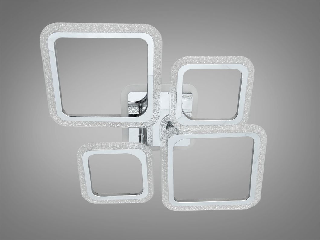 Стельова люстра LED чорна 85W 5 модулів 2+2 диммер