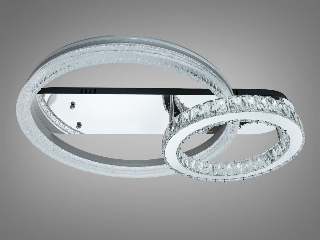 Люстра потолочная LED Diasha золото 2 кольца 180W